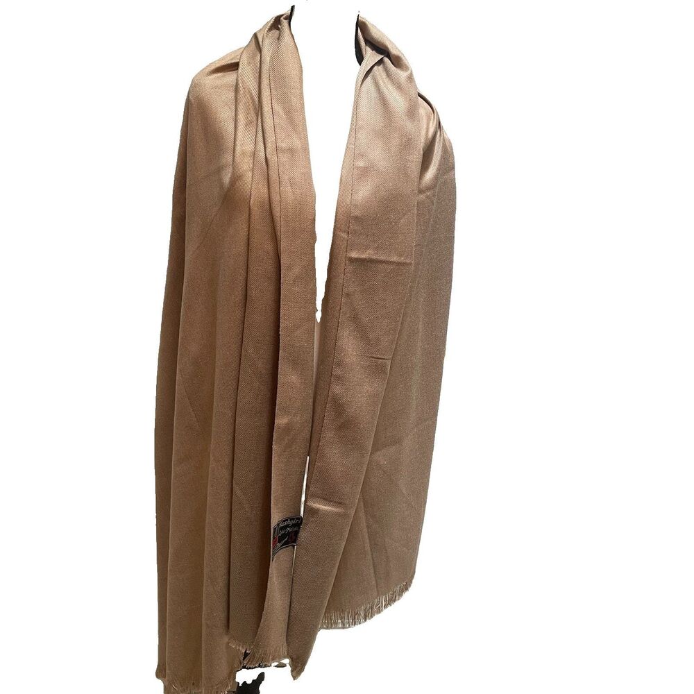 Dhariwal Kashgiri Lohi Malida 888 Meditation Shawl Pure Wool Large Tan Wrap